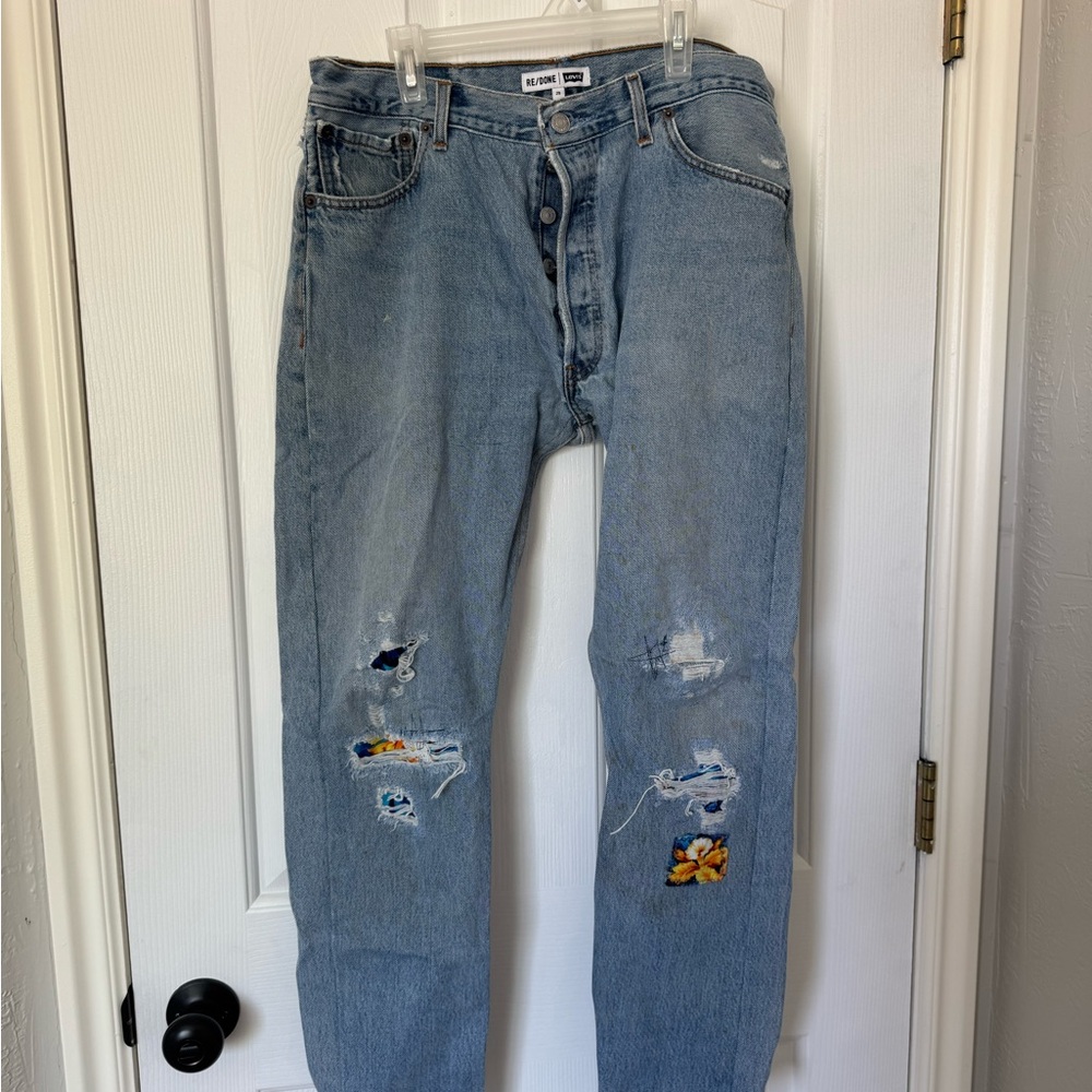 Levi's Blue Straight Jeans re/done